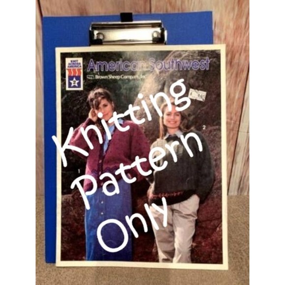 New American Southwest Brown Sheep Company Sweater Knitting 5 Pattern Booklet - Picture 1 of 2